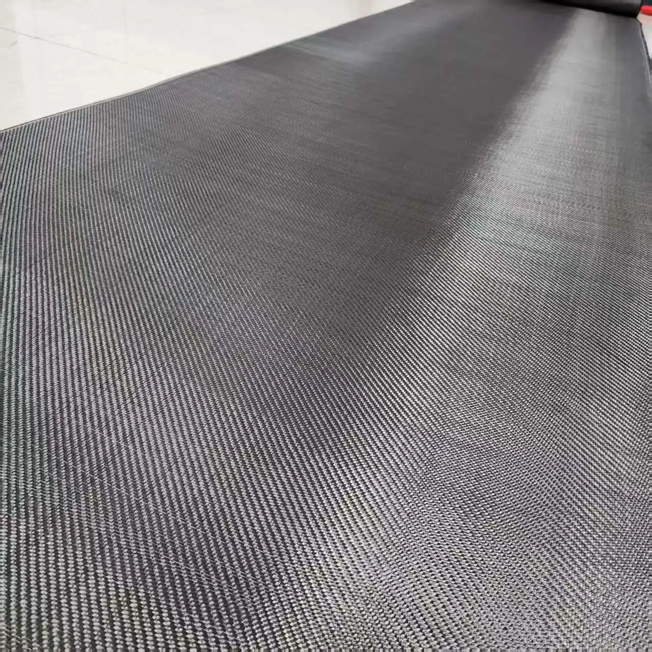 

240gsm Heavyweight Double Faced Hexagon Woven Carbon Fiber Fabric, Heat Insulation Abrasion Resistant Cloth for Car Luggage Outd