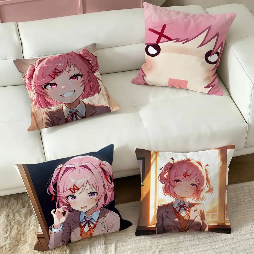 Natsuki-ii Pillow Case Square Double-Sided Sofa Cushion Cover Bedroom Bedside Pillow