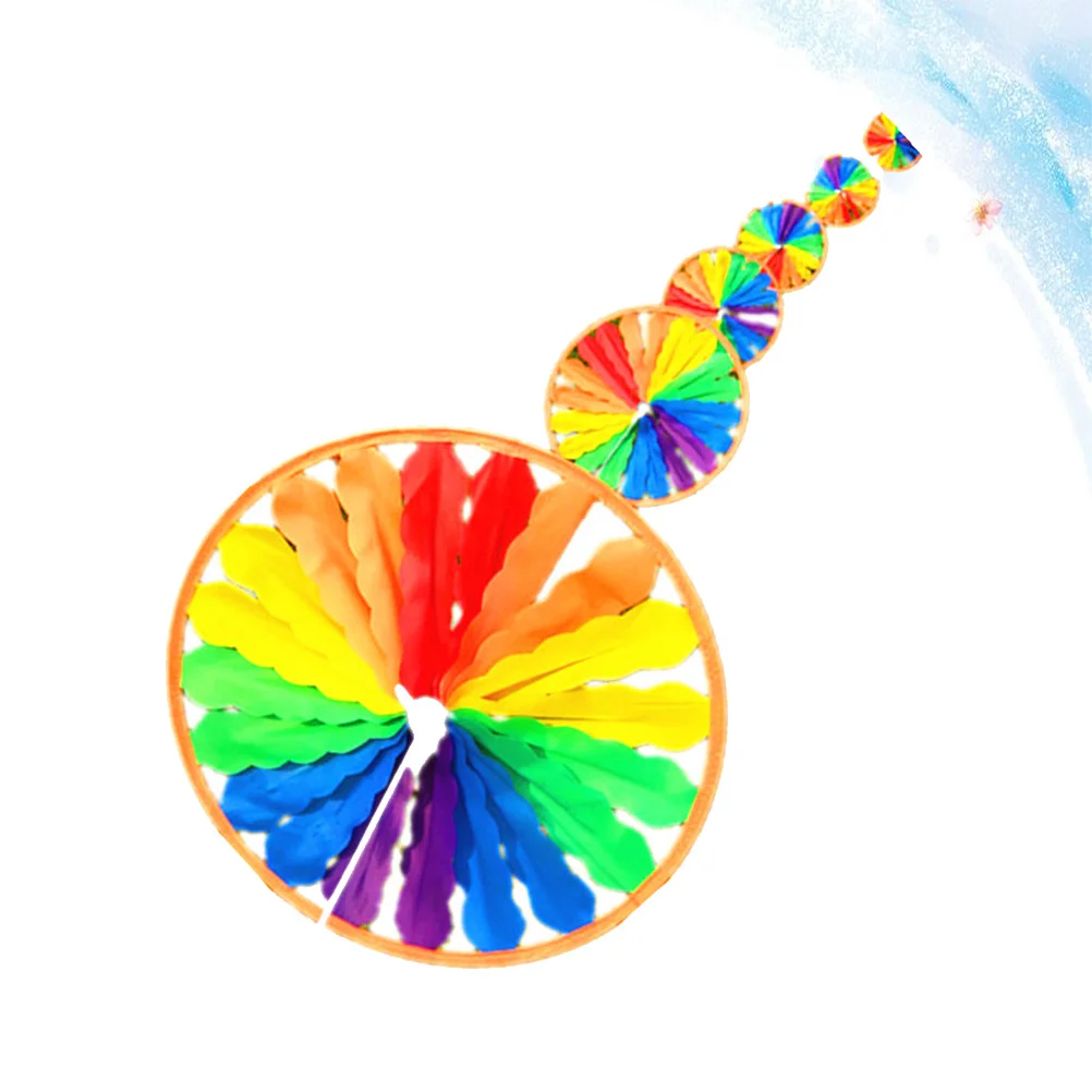 

1Set Colorful Turntable Windmill String Rope Pinwheel for Children Garden Wedding Photography Stage Props Long Lasting Use