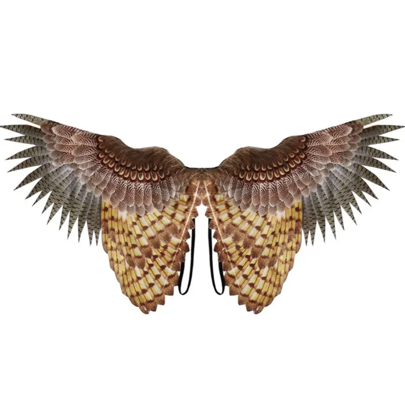 コスプレ-子供のフクロウのマスクと翼のセット、カーニバルのパフォーマンス、舞台装飾、小道具、パーティー用品