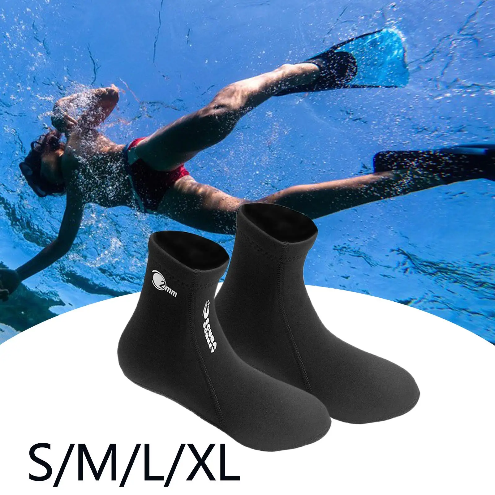 2mm Neoprene Socks Diving Thermal Flexible Anti Slip Beach Water Boots Sock for Adult Surfing Kayaking Hiking Sailing