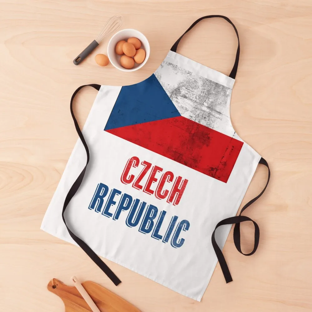 Flag of the Czech Republic Grunge look. Apron work ladies carpenter Kitchen Things For Home Apron