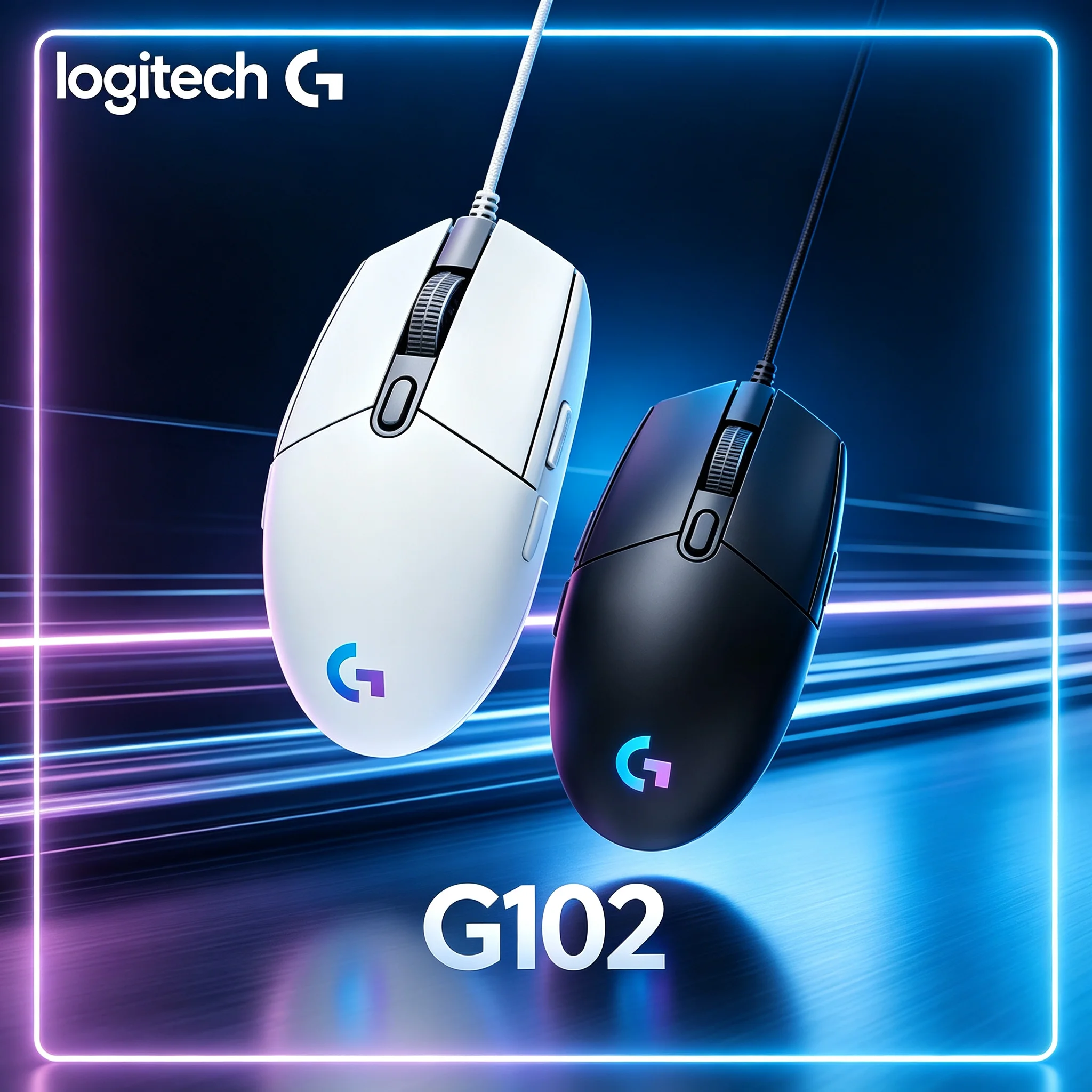 Genuine Logitech G102 Gaming Mouse Wired RGB Glow Effect Ergonomic Hand‑Friendly Mice for E‑sports Gaming & Office Work
