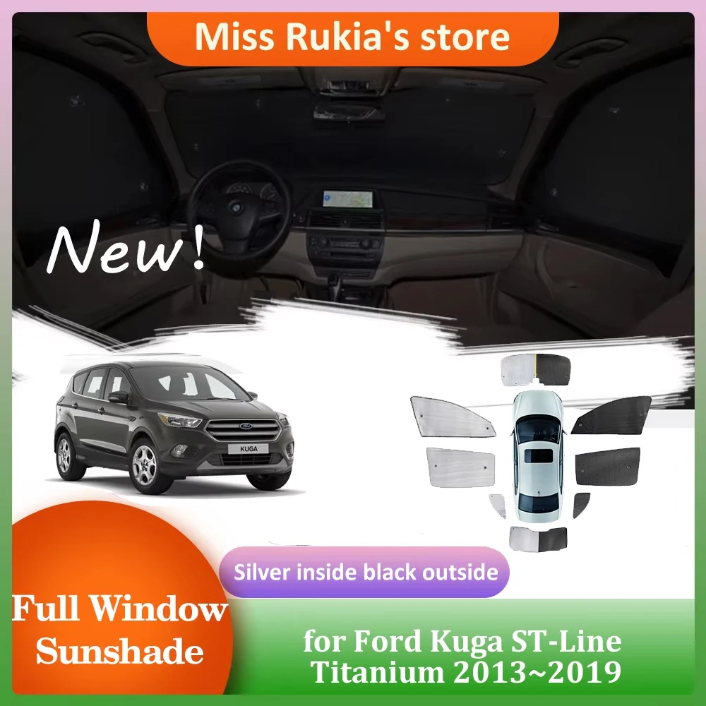 Car Sunshades for Ford Kuga C520 ST-Line Titanium 2013~2019 Roof Windows Sun Visor Windshield Curtain Sunroof Cover Accessories