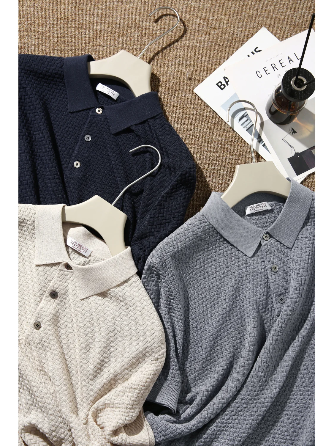 High-End Knitted Texture Short Sleeve  Shirt Men's Casual Style Breathable Comfortable Standard Fit Linen Fabric T-Shirt