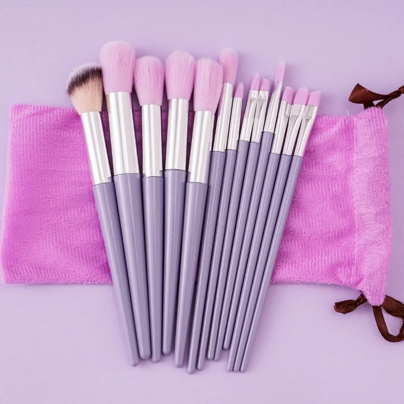 Portátil Maquiagem Brush Set para Iniciante, Blush Pó Macio, Sombra, Conjunto Completo De Ferramentas De Beleza, Acessórios Cosméticos, 13 Pcs