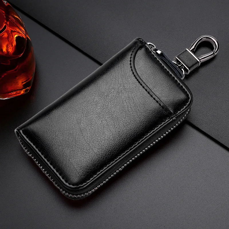 Genuine Leather KeyChain Unisex Key Bag Multifunction Organizer Wallet Holder Smart Housekeeper Car Small Key Case Keys Pouch