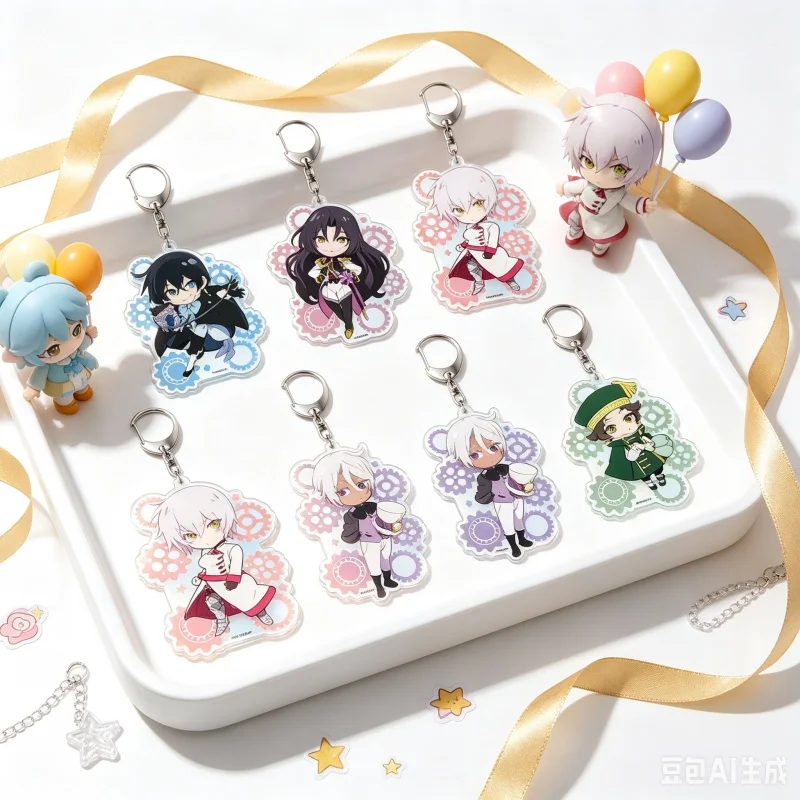Bag Decorations - The Case Study of Vanitas Surrounding Acrylic Keychain Bag pendant 6cm Vanitas Human-shaped figurine 5PCS/set