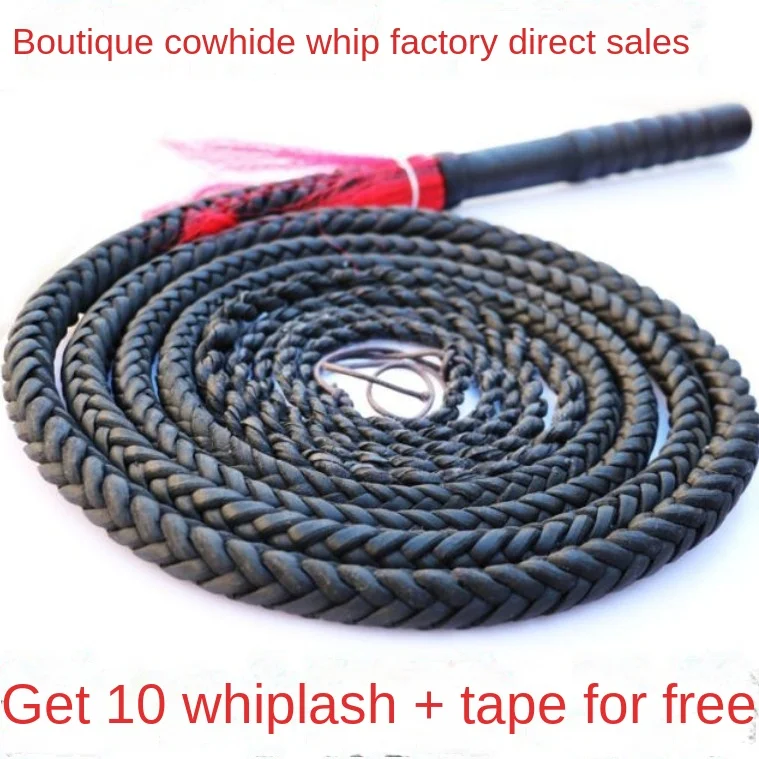 Whip Whip Middle-Aged and Elderly Beginner Taiji Fitness Exercise Telescopic Folk Art Handmade Shepherd Long Whip Non-Chain Whip