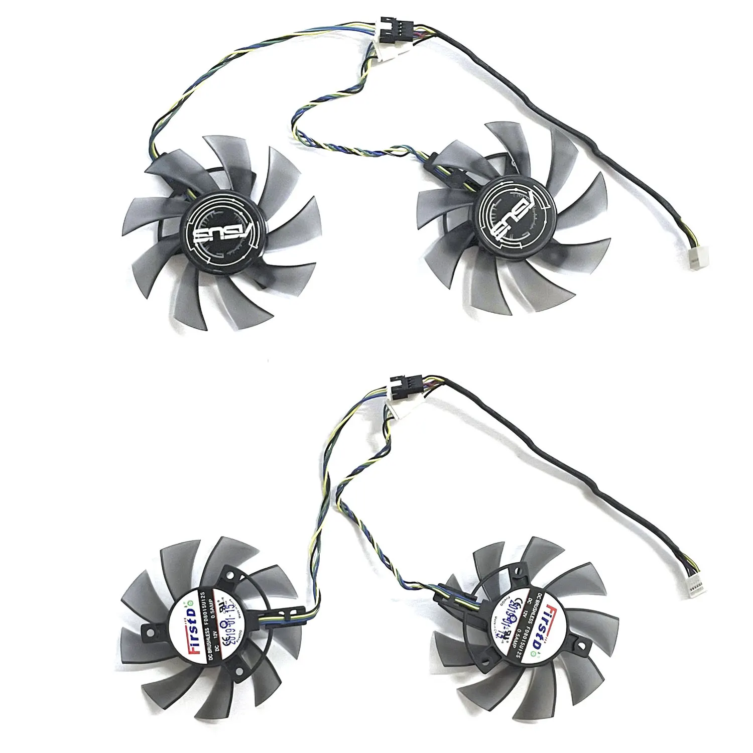 New Original 6PIN FD8015U12S GTX1050 1050TI GPU Cooling Fan For Asus CERBERUS-GTX 1050/1050TI Graphics Card Cooling Fan