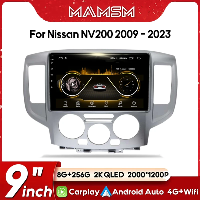 Car Radio Android 13 For Nissan NV200 NV 200 2009- 2016 GPS Navigation Stereo Multimedia Player Auto Carplay 4G GPS Wifi No 2din