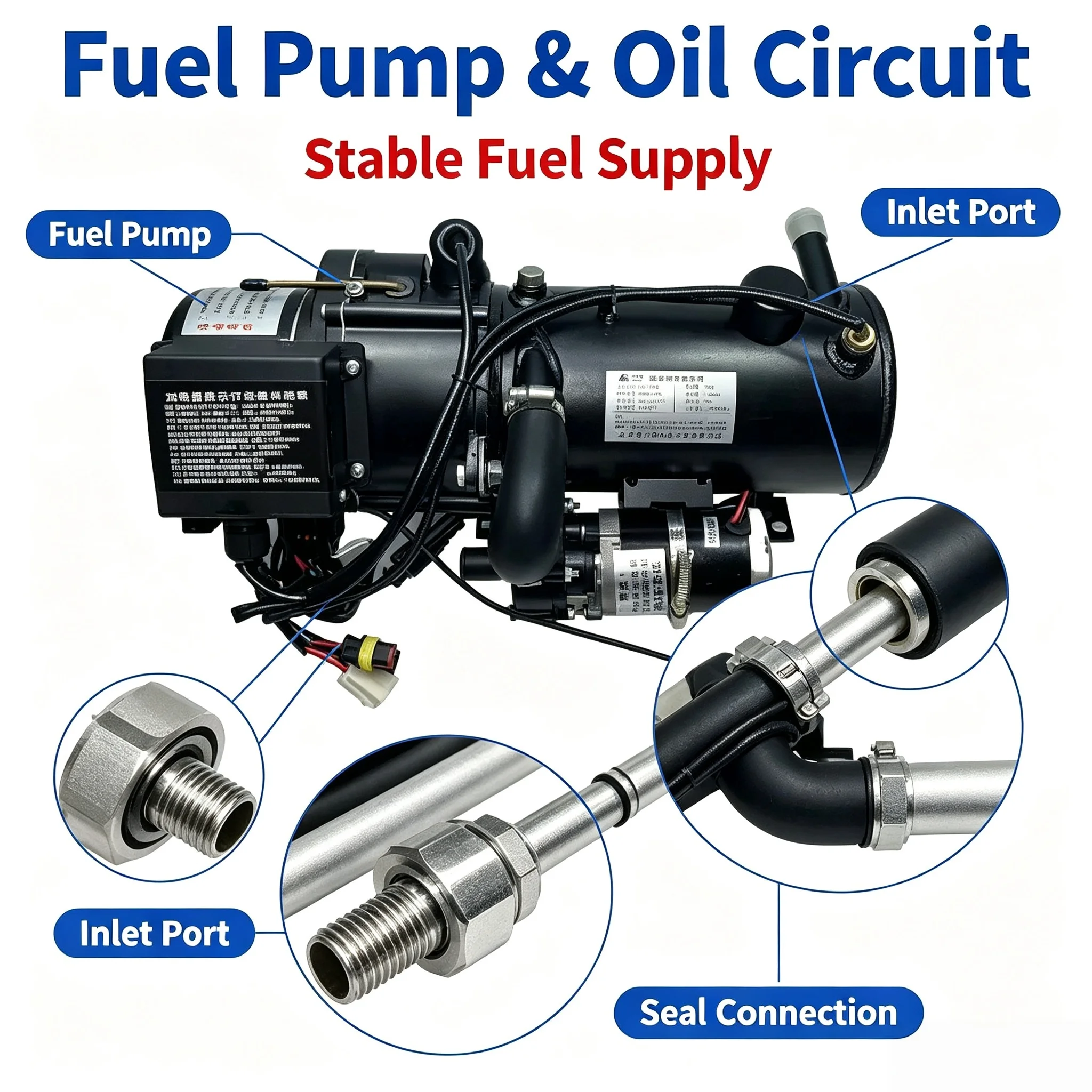 10KW Water Heating Diesel Parking Heater, 12V 24V Engine Preheating Boiler for Freight Truck & Agricultural Machinery