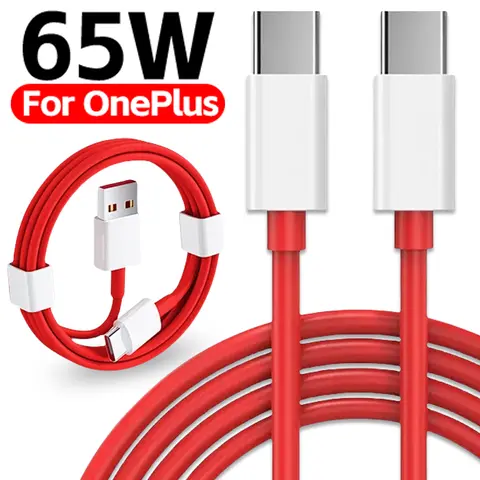 65W USB C To Type C Super Fast Charging Cable For OnePlus 12 11 10 9 8 7 Pro 7t 9R Pro Quick Charge Silicone Data Wire Cord