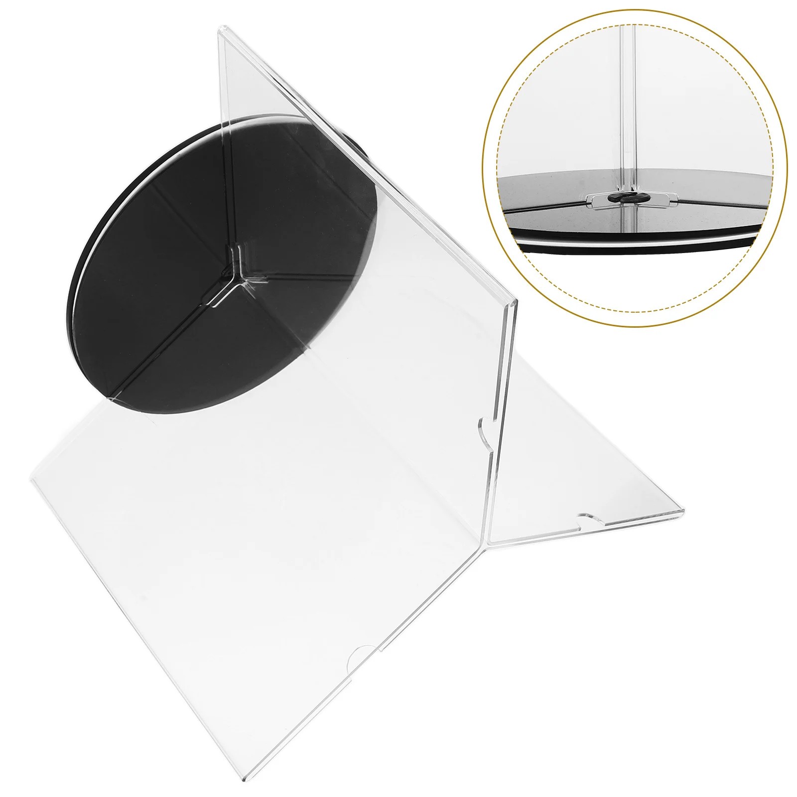 

Desktop Menu Holder A5 Acrylic Rotatable Multi-Side Display Stand for Restaurant Cafe Wedding Event Signage Storage