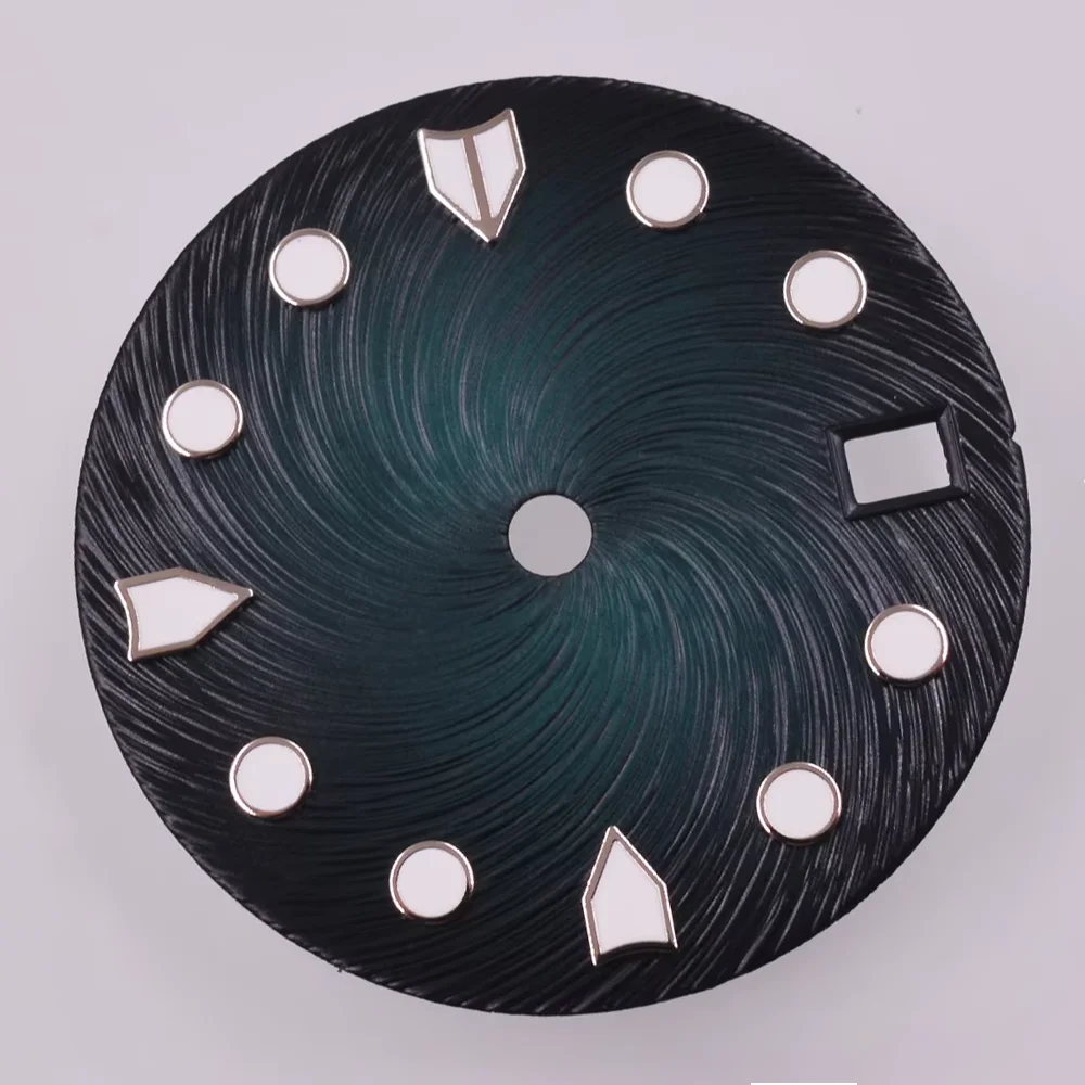 Red/Green/Blue/White Watch Dial Green luminous 28.5mm FIT NH35 NH36 Movement Watch accessories image 2