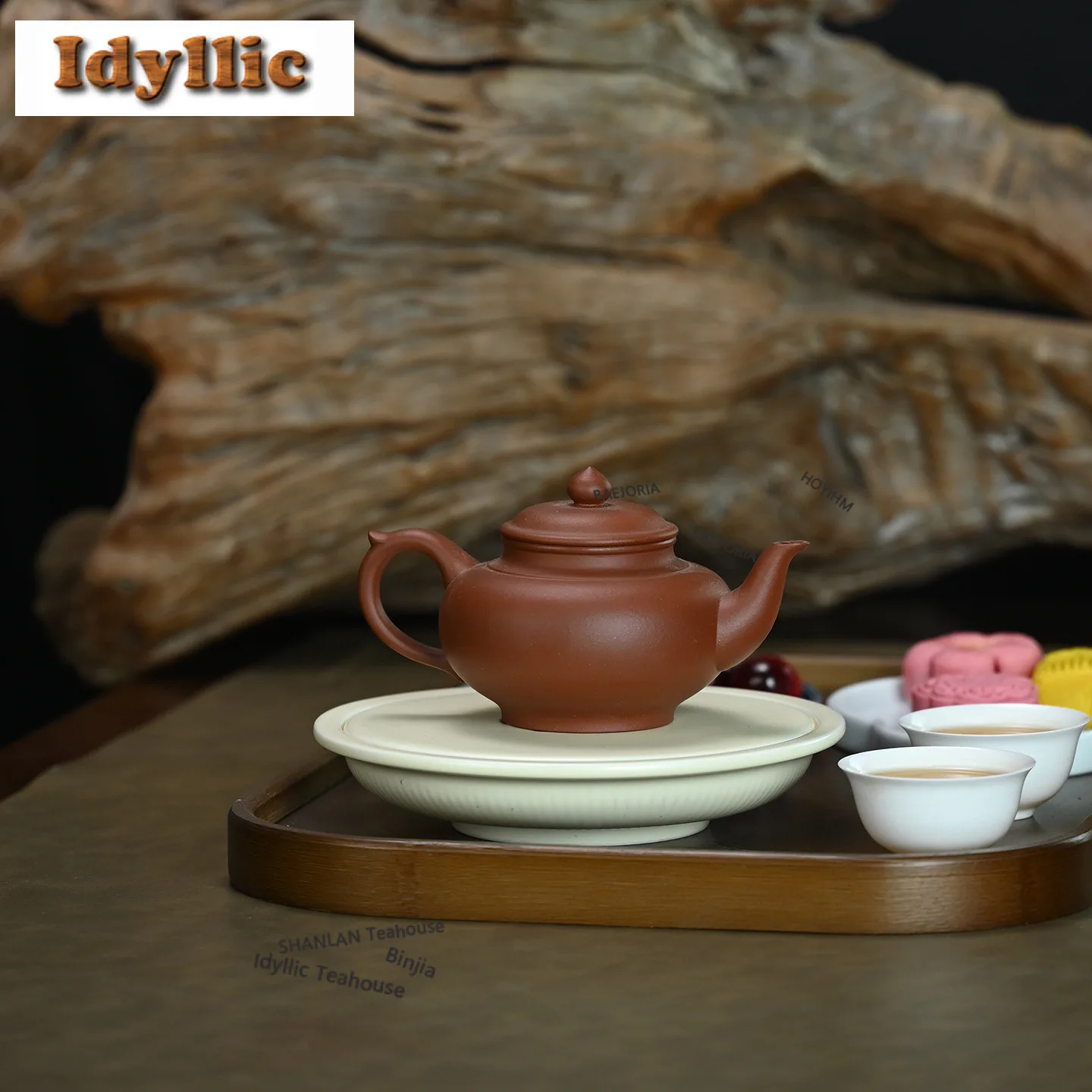 240ml Classic Yixing Purple Clay Teapots Artists Handmade Laughing Sakura Pot Raw Ore Clear Water Mud Tea Zisha Tea Set Gifts