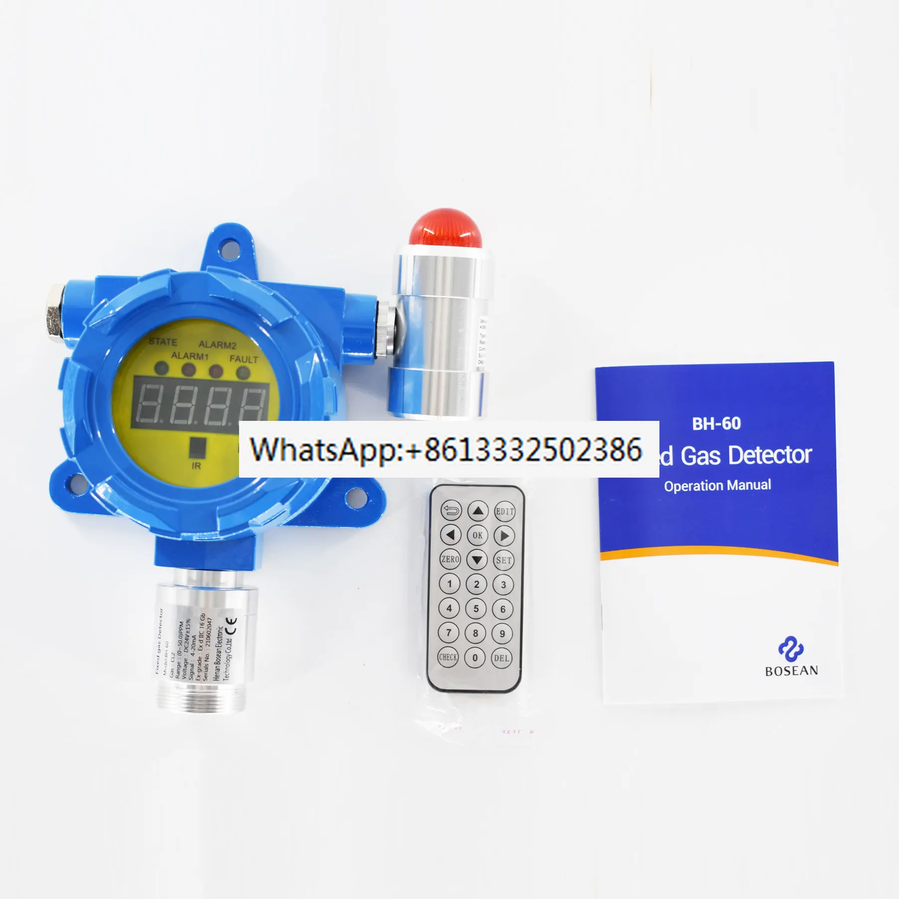 BH-60 Fixed H2 Gas Detector WIth Display Digital hydrogen Gas detector Gas Monitor 0-1000PPM