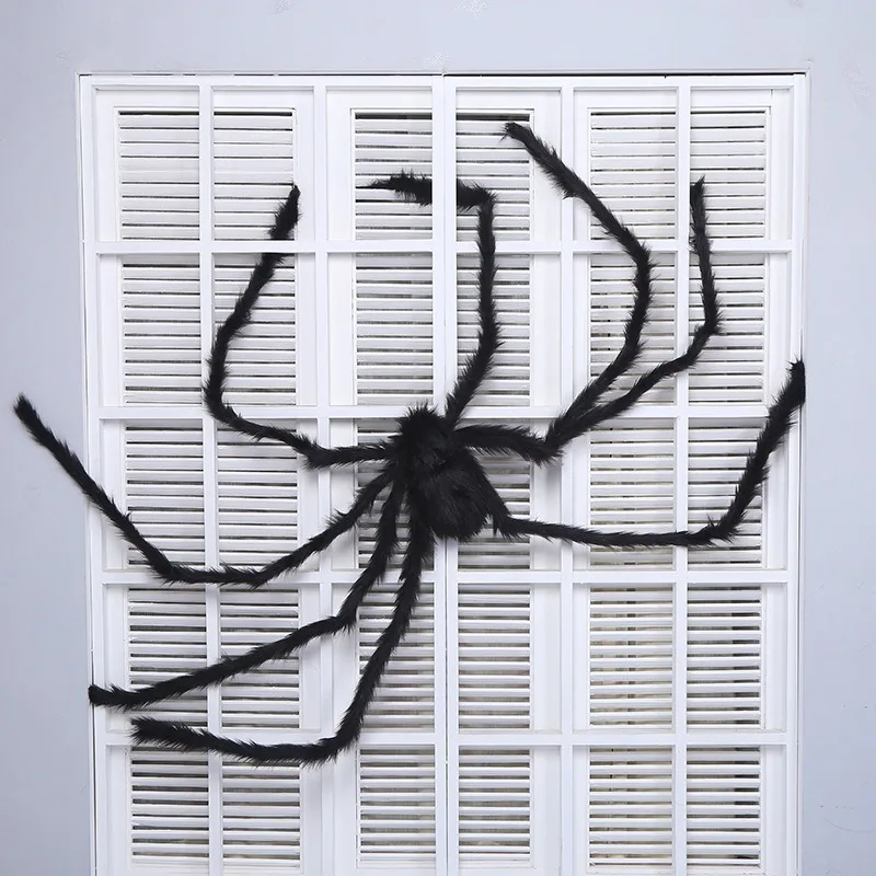 

Halloween Decoration Big Spider Black Party Props Outdoor Big Chamber Trick A Prank Big Plush Spider Toy