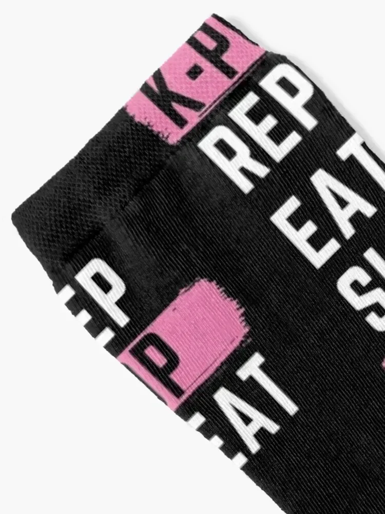 Eat Sleep K-Pop Repeat Socks Novelties golf Socks For Man Women's