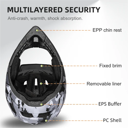 Imagen 2 del producto BATFOX MTB casco de bicicleta de cara completa para adultos jóvenes todoterreno cuesta abajo anticolisión AM DH ciclismo Moto Racing cascos de bicicleta de montaña