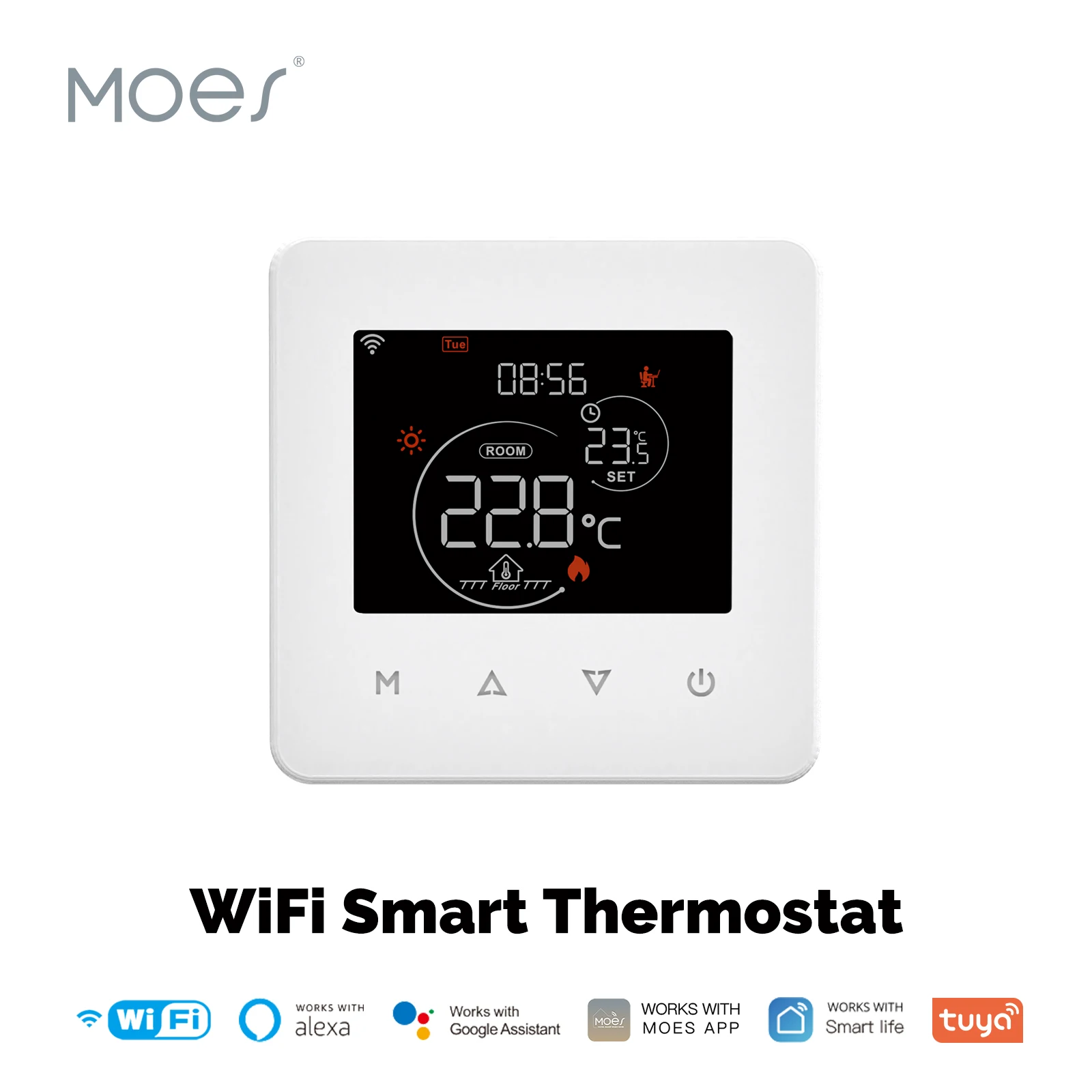 

MOES Tuya WiFi Thermostat Smart Temperature Controller Water Electric Floor Heating Gas Boiler App Work With Alexa Google Home