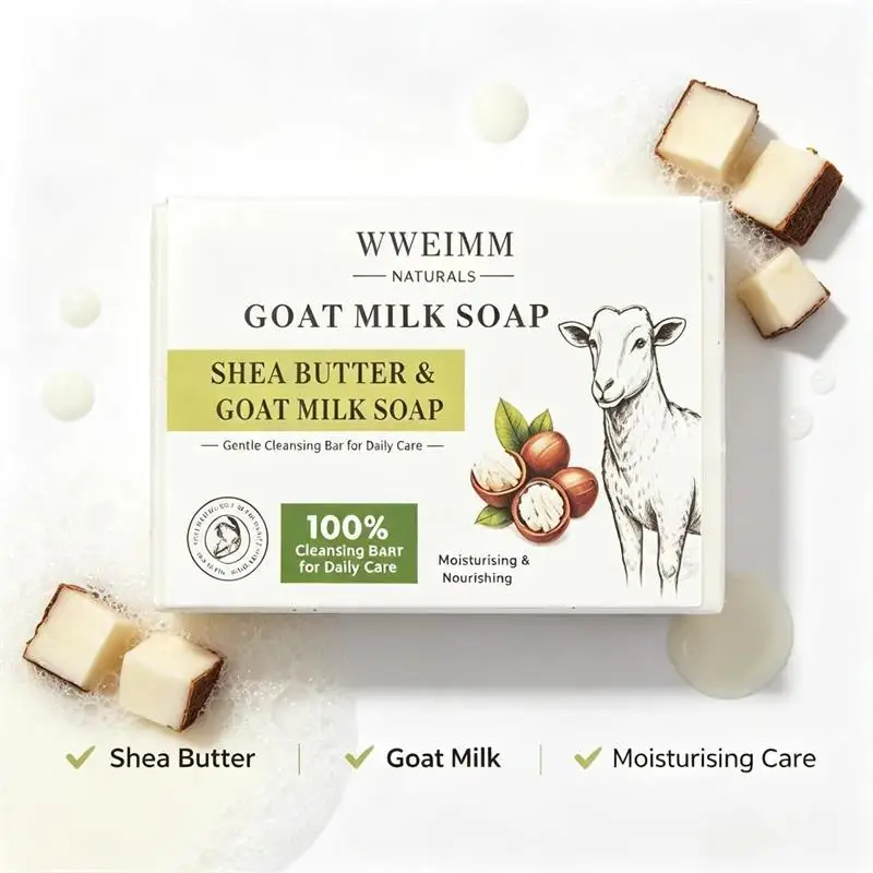 Gentle Moisturizing Cleansing Soap Gentle Moisturizing Cleansing Bar Soap Shea Butter Soap and Honey Goat Milk Soap Skin Care