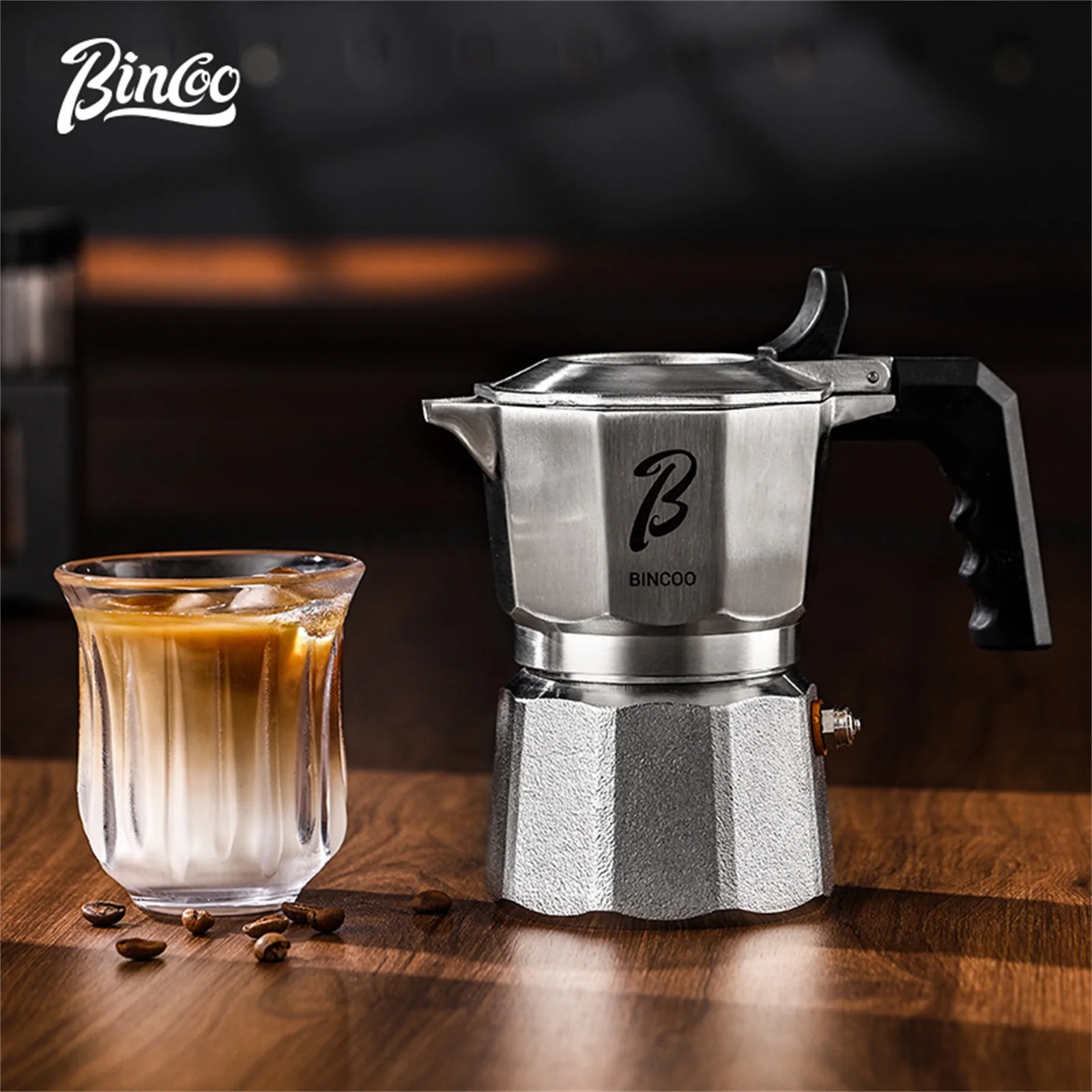 

Bincoo 316SS Мока-горшок с 3 клапанами, медленная экстракция, 2-3,0 па, улучшенное давление, утолщенный дизайн для домашнего приготовления эспрессо