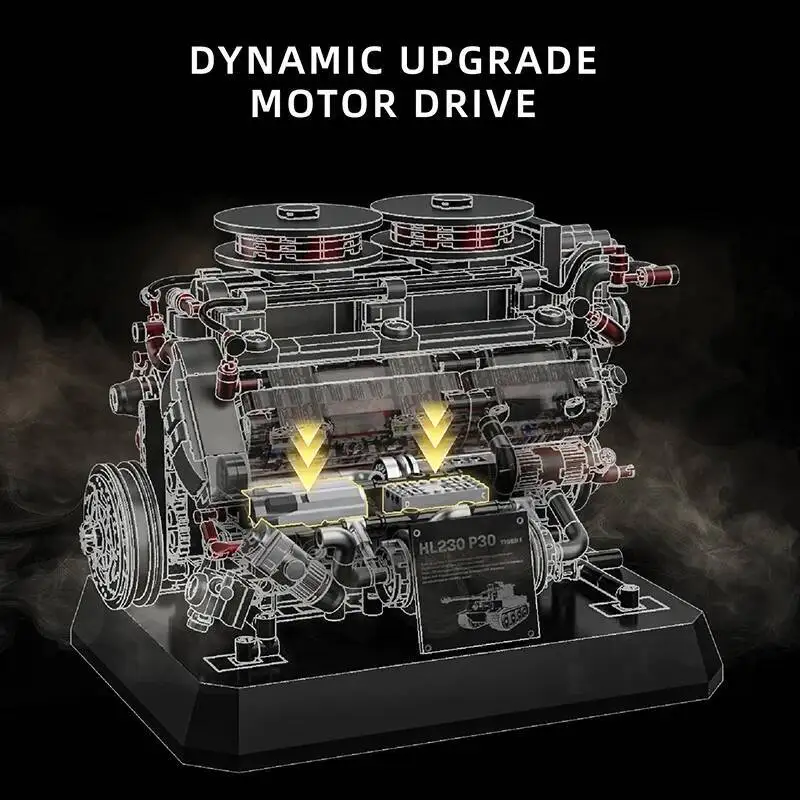 1200 + قطعة محرك خزان النمر محاكاة الطوب نموذج محرك بناء لتقوم بها بنفسك كتل ألعاب فنية للأطفال الأولاد الكبار الهدايا الإبداعية