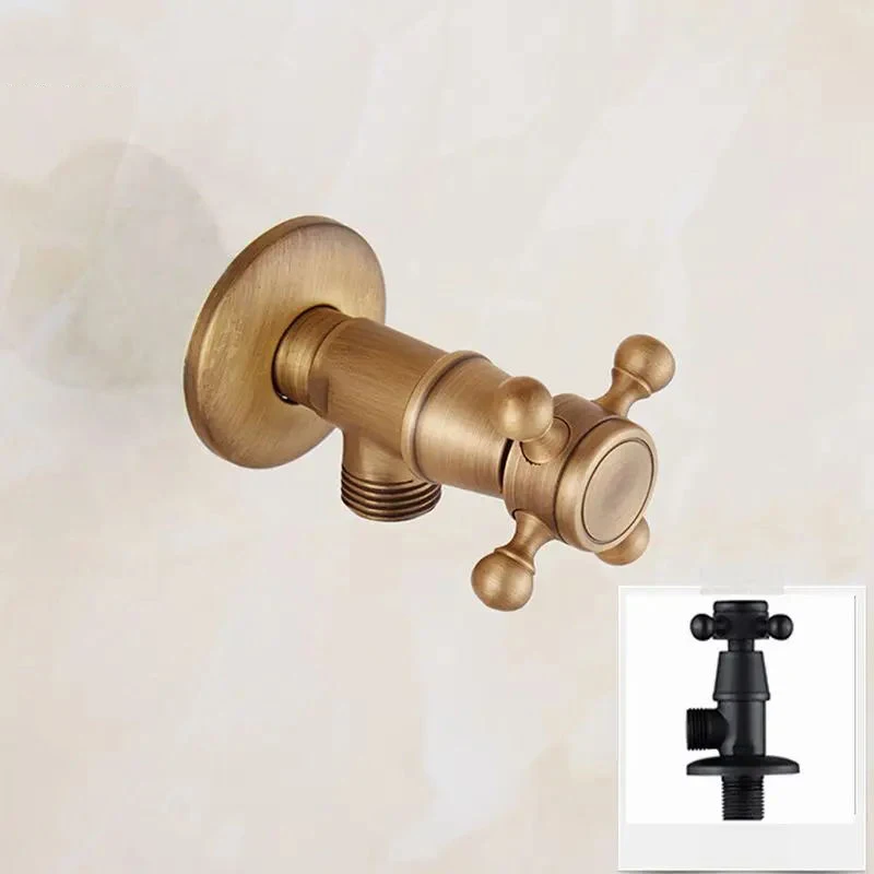 Antique Brass Triangle Valve Water Control Valve Bathroom Tap Water Valve 1/2*1/2 Brass Angle valves JF-845F