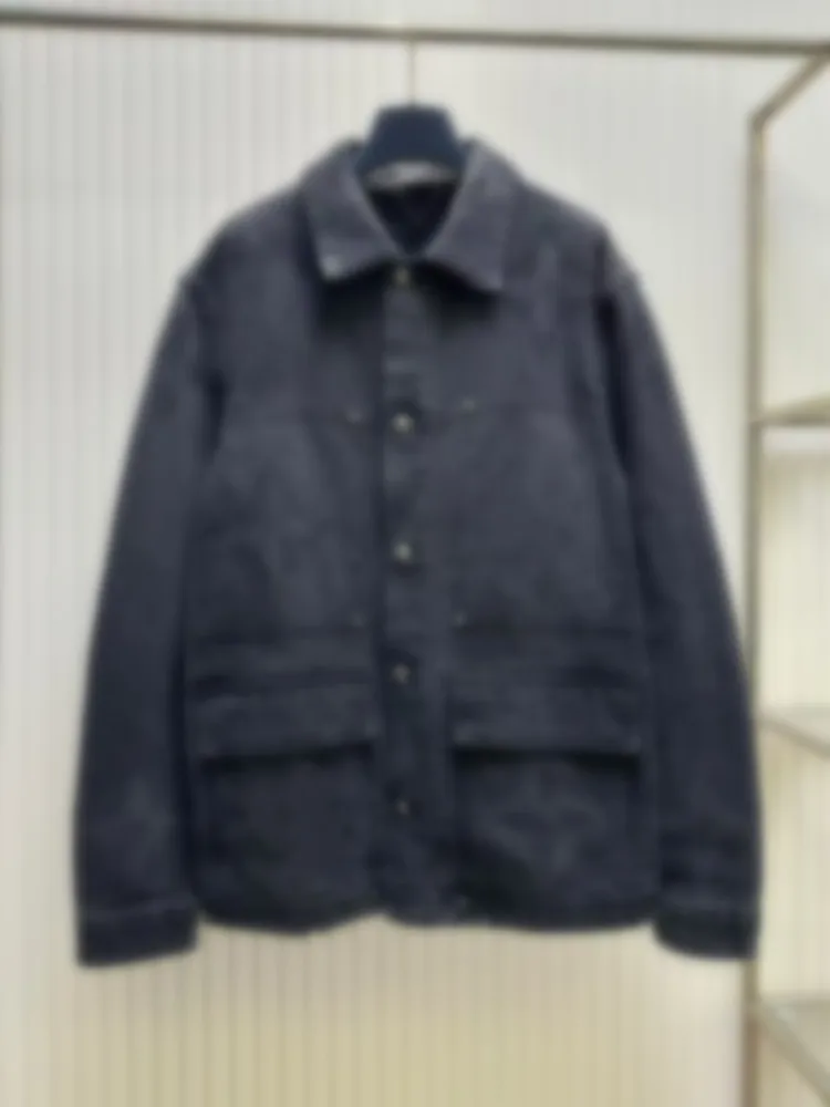 

Модный джинсовый жакет с большим цветочным принтом и воротником, свободные прямые брюки, осенне-зимняя новинка, повседневный крой