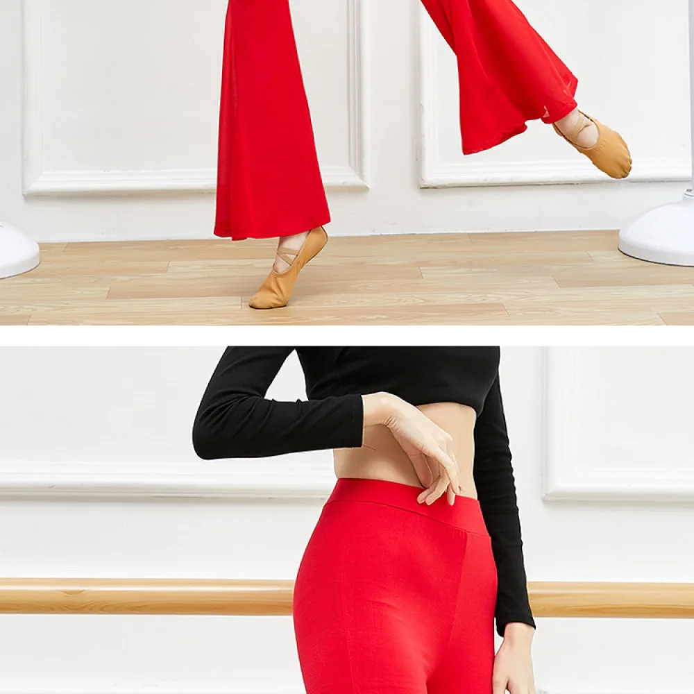 Women Modal Wide Leg Flare Pants Adult Classical Ballet Training Trousers Professional Dance Exercise Bottoms Apparel