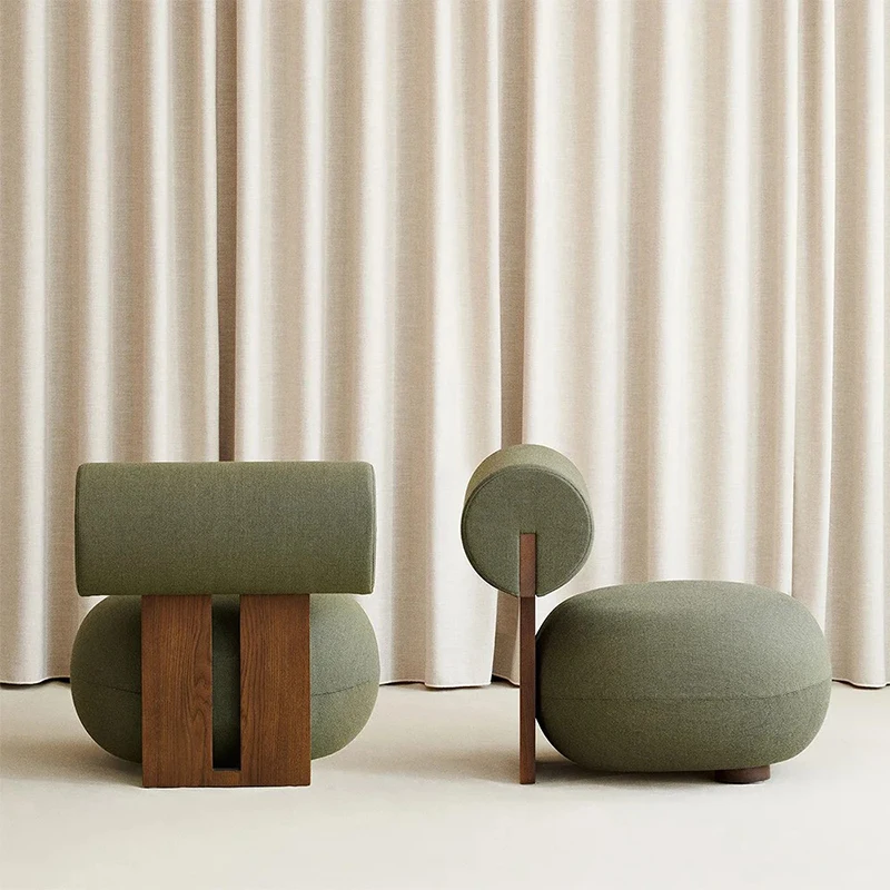 

Скандинавское современное кресло для гостиной и спальни, кресло-софа в стиле ваби-саби, тканевое, легкое, роскошное, раскладное, для отдыха