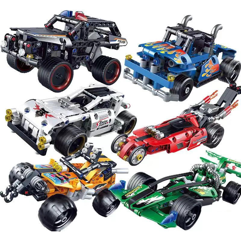 

2in1 Technical Sport Car SUV Off Road Building Blocks Racing Police Speed Car Assemble Vehicle Bricks Toys For Kids Boys