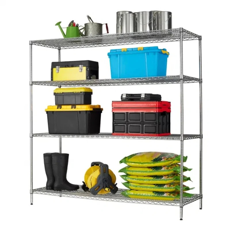 

5-story Garage Floor-standing Storage Rack Shopping Mall Utility Tool Rack Heavy Duty 72"H X 48"W X 24"D 4000lb Total Capacity