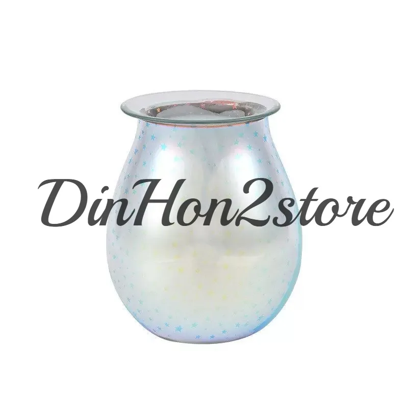 3D Glass Electric Aromatherapy Lamp Three-dimensional Electroplated Borosilicate Glass Cover Magic Lamp Aromatherapy Candle