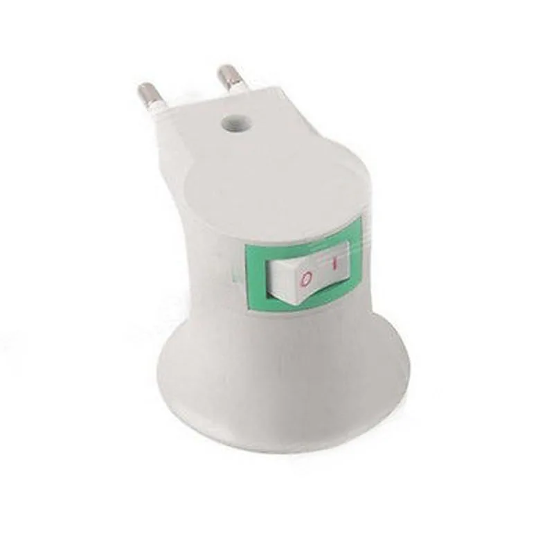 1pcs E27 Base LED Bulb Light Sochet to AC Power 110V 220V Lamp Holder Bulb ON/OFF Button Switch Adapter Converter US/AU/EU Plug