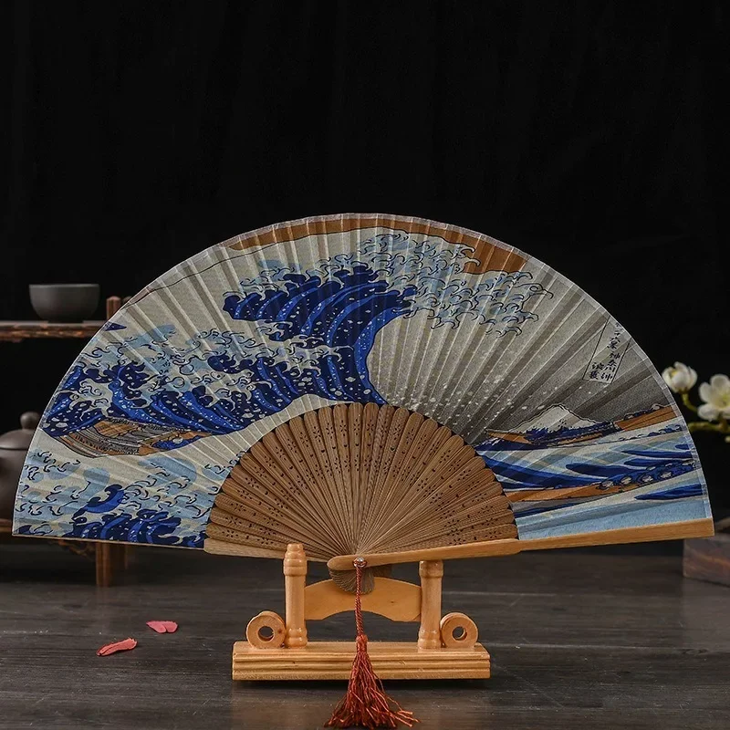 

New Retro Japanese Summer Folding Fan Cute Silk Cloth Portable Women's Folding Fan Dance Performance Props Home Decoration Gift