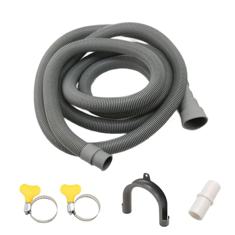 [NEWA66Z!】 Drain Hose Extension Set Universal Washing Machine Hose 10Ft, Include Bracket Hose Connector And Hose Clamps Drain Ho
