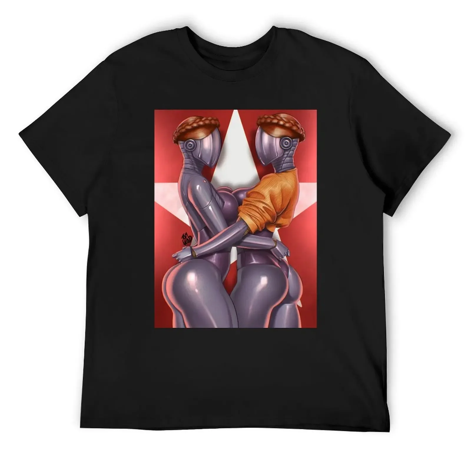 Humanoid robots - twins. T-Shirt anime tshirt Aesthetic clothing Blouse vintage t shirts t shirts for men cotton