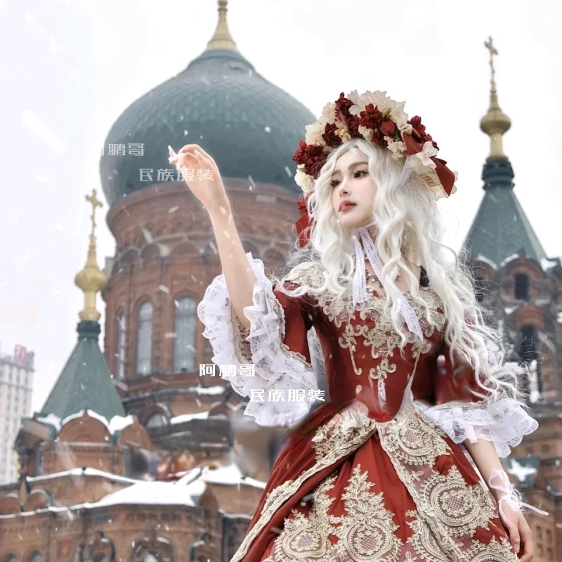 European Medieval Victoria Queen Princess Lolita Party Formal Dress Halloween Women Carnival Court Noble Palace Cosplay Costume