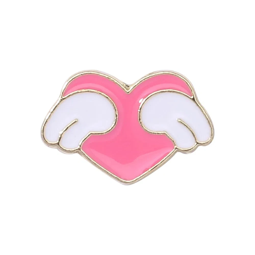 10 قطع الأزياء الوردي المينا الأظافر سحر زهرة القلب Bowknot سبيكة DIY مسمار الزينة جميلة الجناح المعلقات مسمار الفن مجوهرات