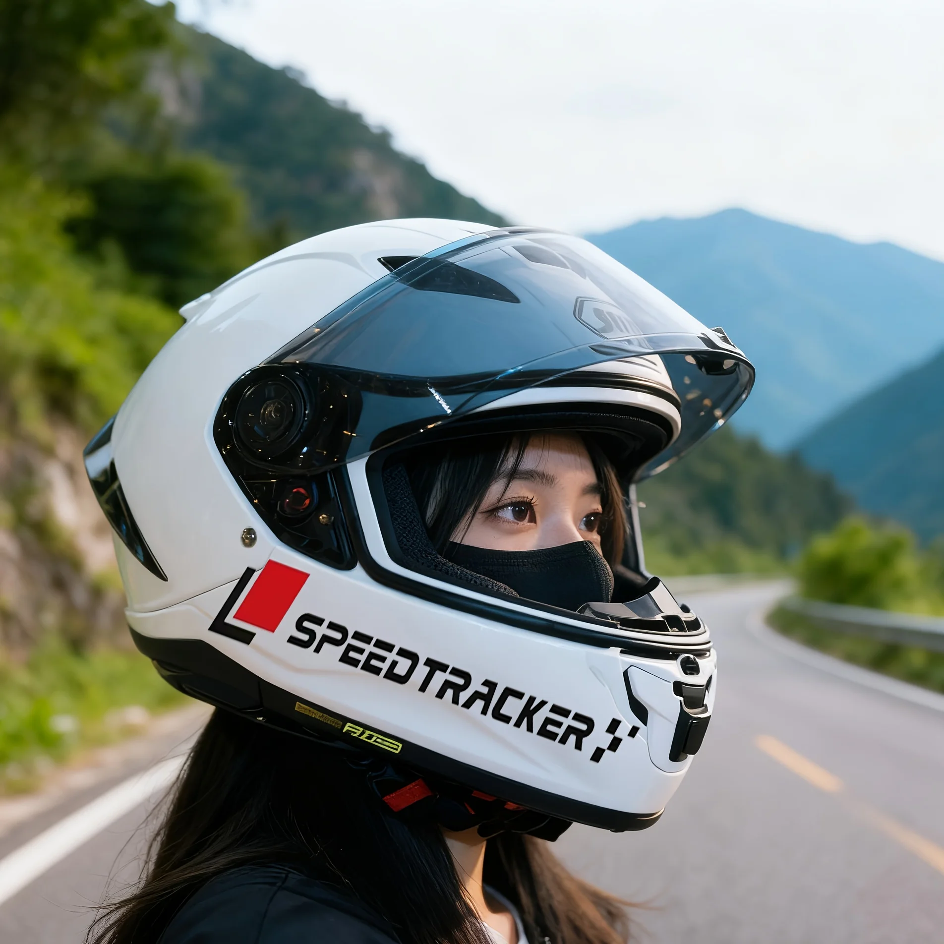 Set of 2 Speed Tracker Stickers for Helmets - Made from Waterproof And Scratch-Resistant PVC,