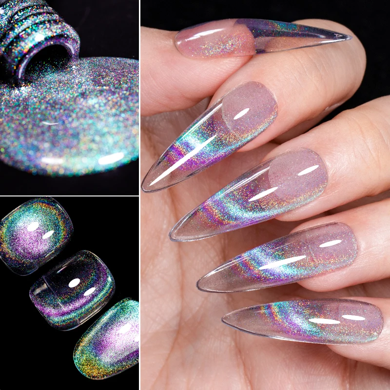 MTSSII 7ml Holografische Regenboog Kat Magnetische Gel Nagellak Holo Laser Nagellak Galaxy Chameleon Magnetische Gel Losweken UV Gel