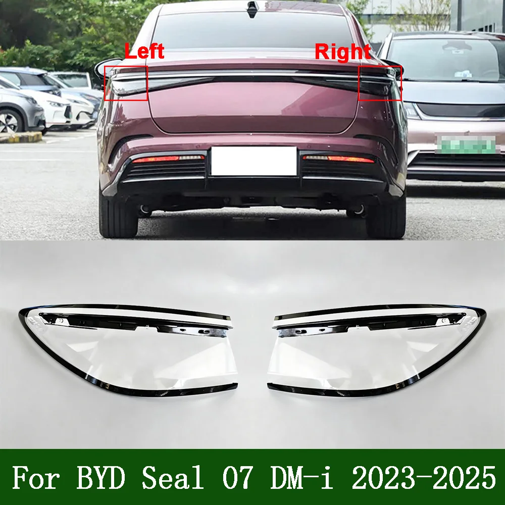 Car Rear Taillight Shell Brake Lights Shell 2023 2024 2025 For BYD Seal 07 DM-i Replacement Auto Rear Shell Cover Mask Lampshade