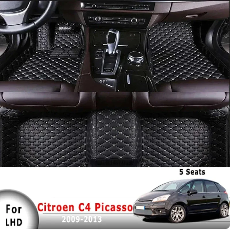 Sale Car Floor Mats For Citroen C4 Picasso 5 Seats 2009 2010 2011 2012 2013 Interior Carpets Decorative Floorliner Automotive Ve