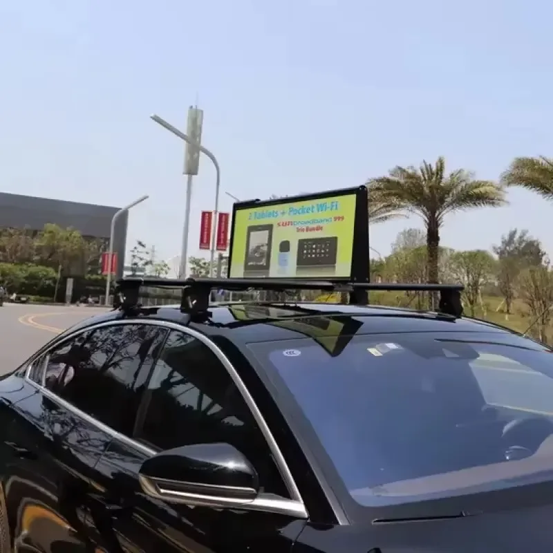P2.5 Double Sided i Top LED Display Outdoor Mobile Car Roof Advertising Control System