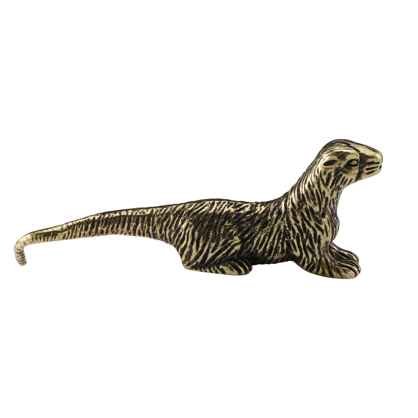 Handmade Brass Sea Otter Otter Tabletop Ornament Tea Pet Animal