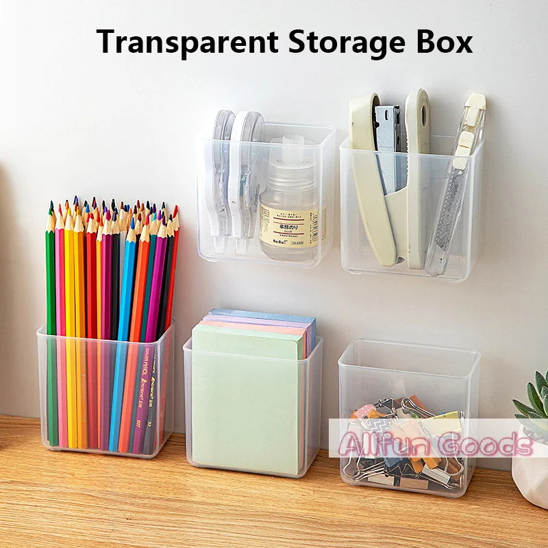 Wall-mounted Storage Box Mirror Cabinet Self-adhesive Small Items Storage Box Eyebrow Pencil Lipstick Lip Glaze Storage Box