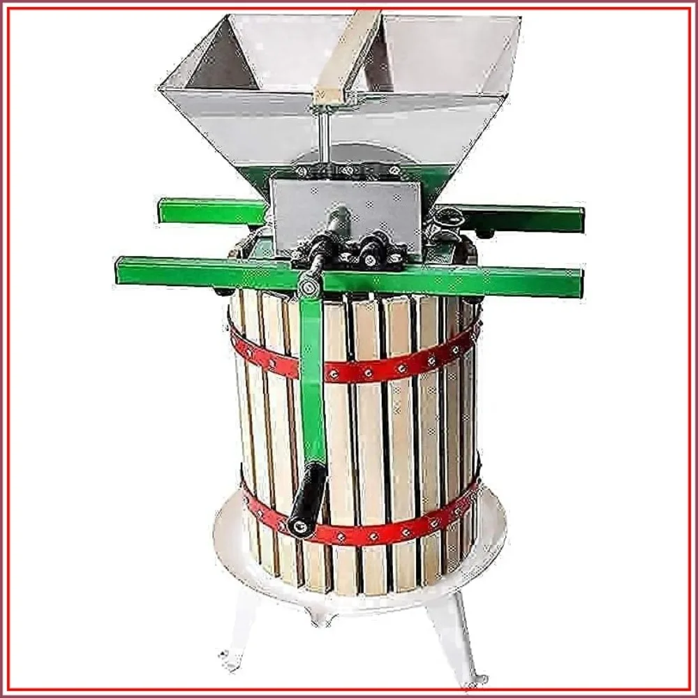 

Fruit Wine Press and Crusher, 100% Nature Apple Grape Berries Crusher Manual Juice Maker for Kitchen