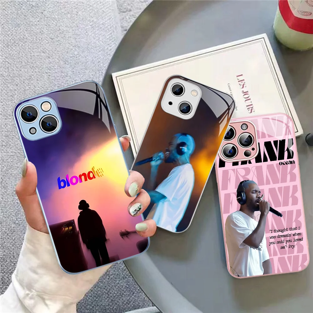 Singer F-Frank B-Blond O-Oceans Phone Case Tempered Glass For Iphone 14 13 12 11 Pro Mini XS MAX 14Plus X XS XR Fundas